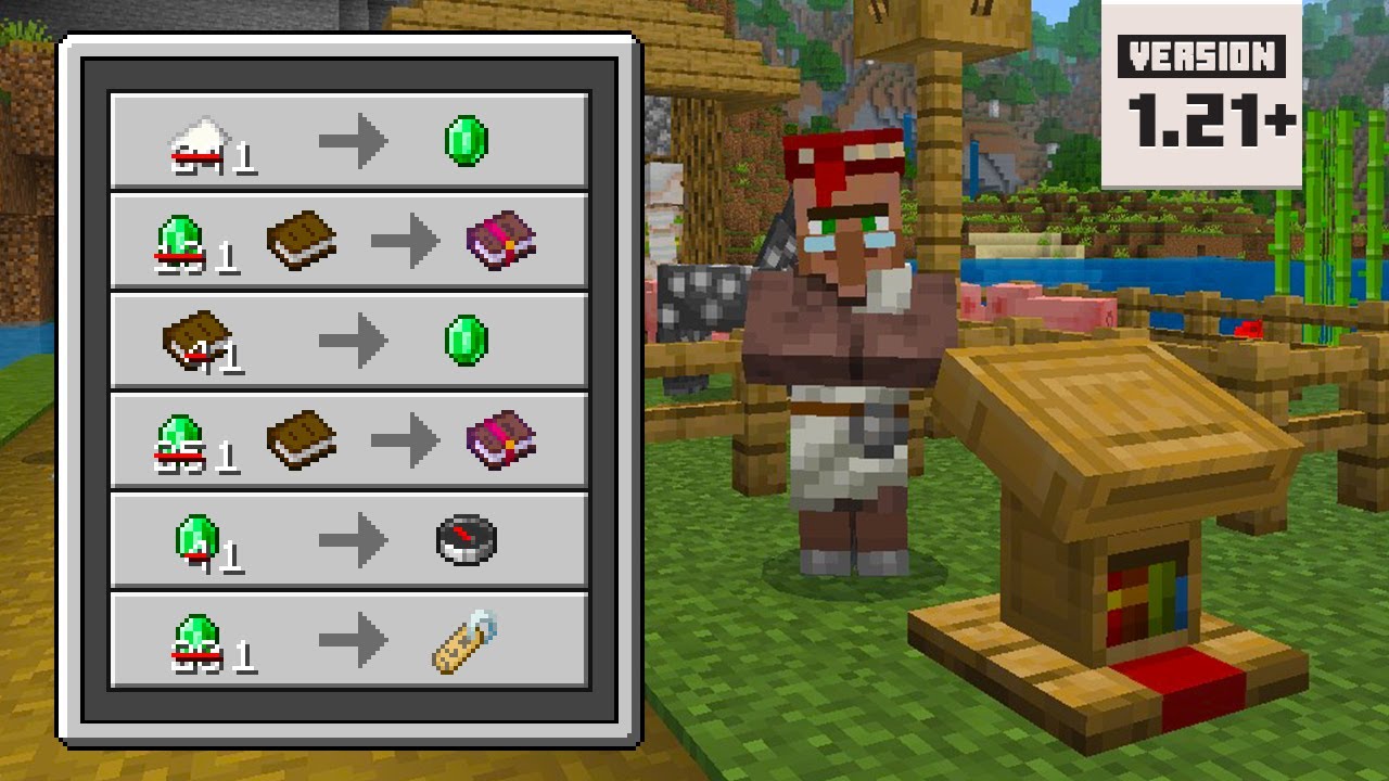 Cheapest Trades para Minecraft PE / Bedrock 1.21