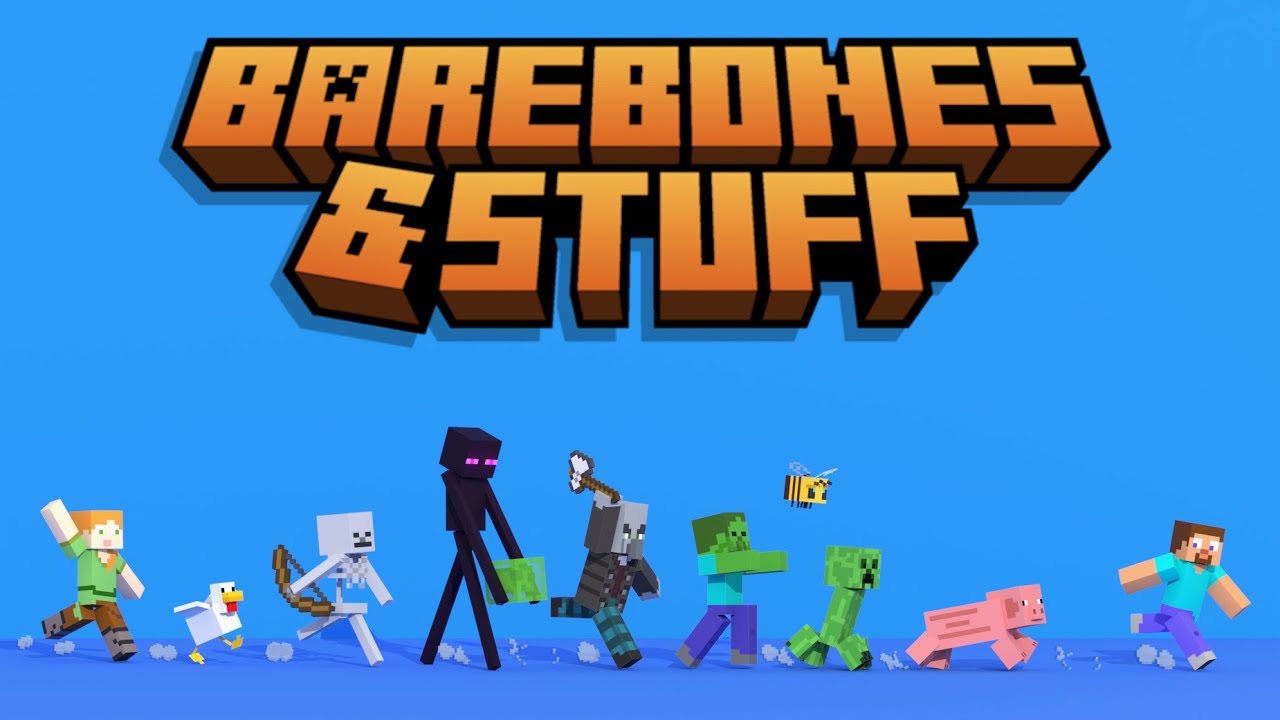 Bare Bones & Stuff para Minecraft PE / Bedrock 1.21