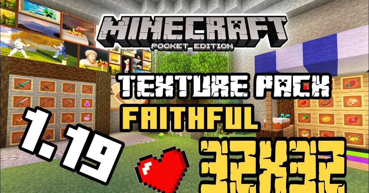 Faithful 32x para Minecraft PE / Bedrock 1.21