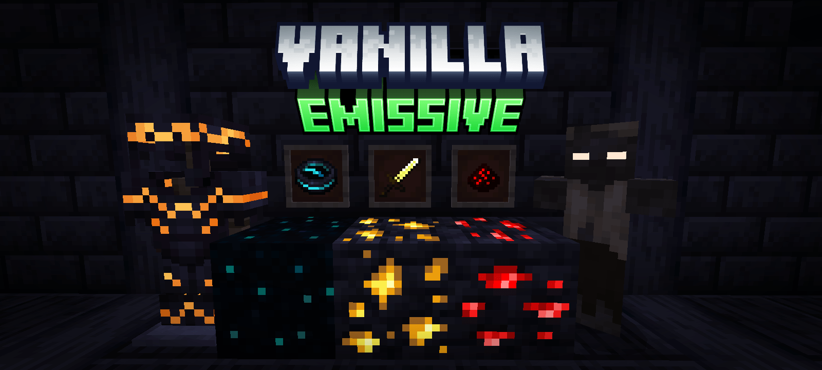 Vanilla Emissive para Minecraft PE / Bedrock 1.21