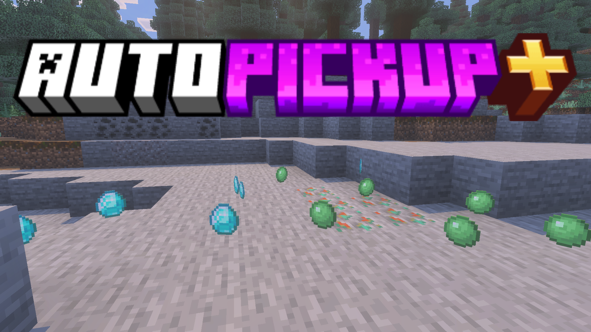 Auto Pickup Plus para Minecraft PE / Bedrock 1.21