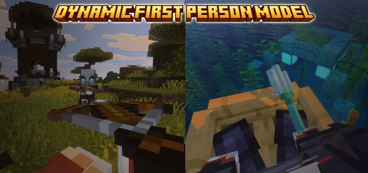Dynamic First Person Model para Minecraft PE / Bedrock 1.21