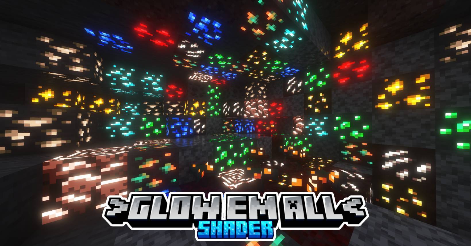 Glow Em All Shader para Minecraft PE / Bedrock 1.21