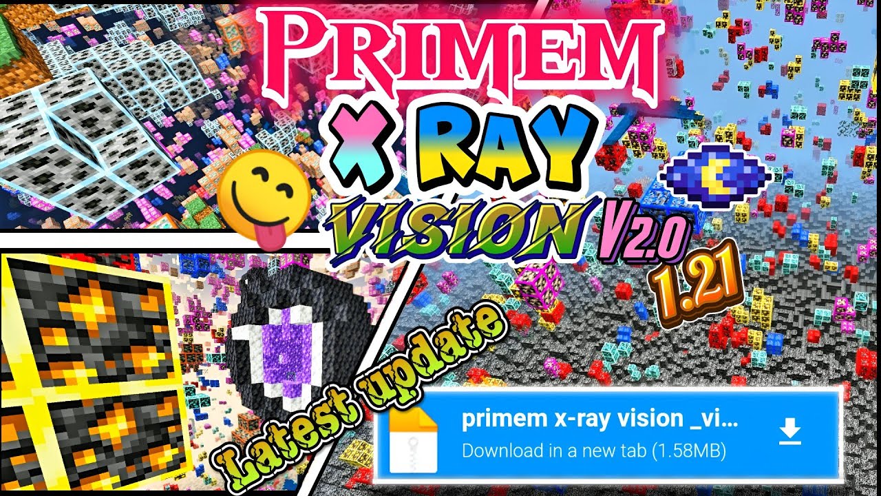 Premium X Ray and Outlined Blocked para Minecraft PE / Bedrock 1.21