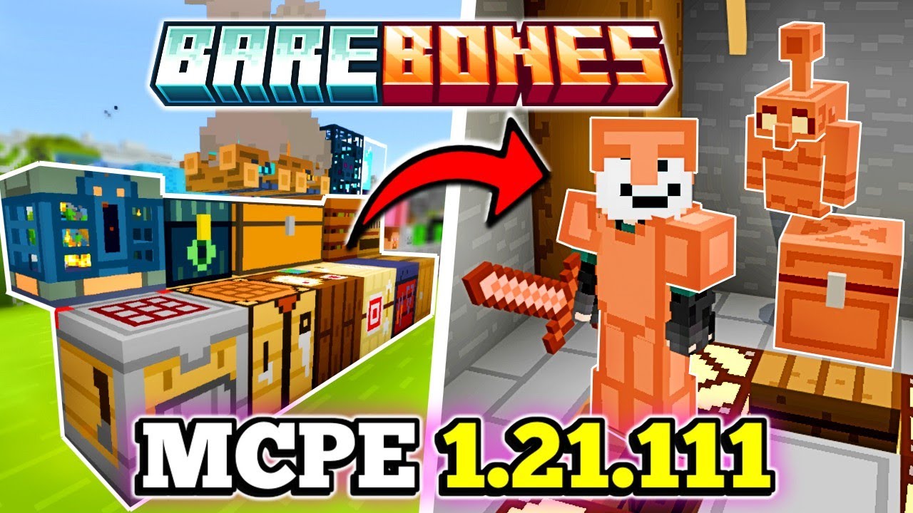 Bare Bones para Minecraft PE / Bedrock 1.21