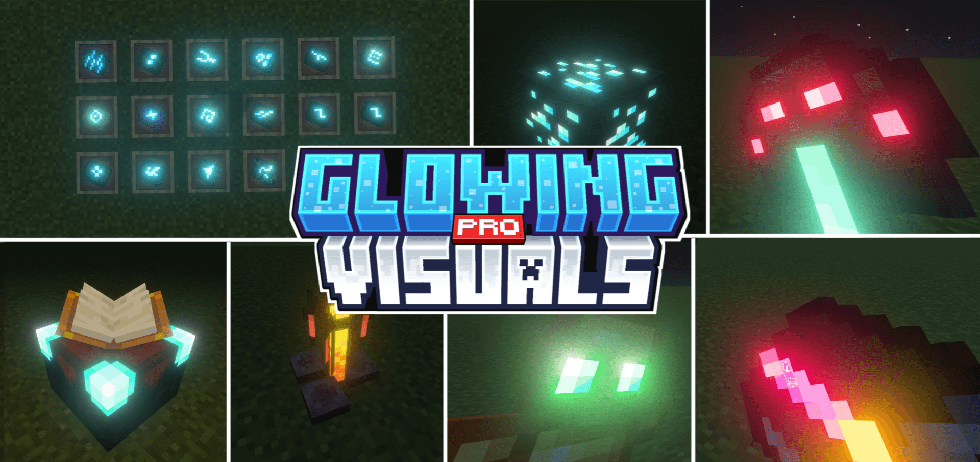 Glowing Visuals Pro para Minecraft PE / Bedrock 1.21