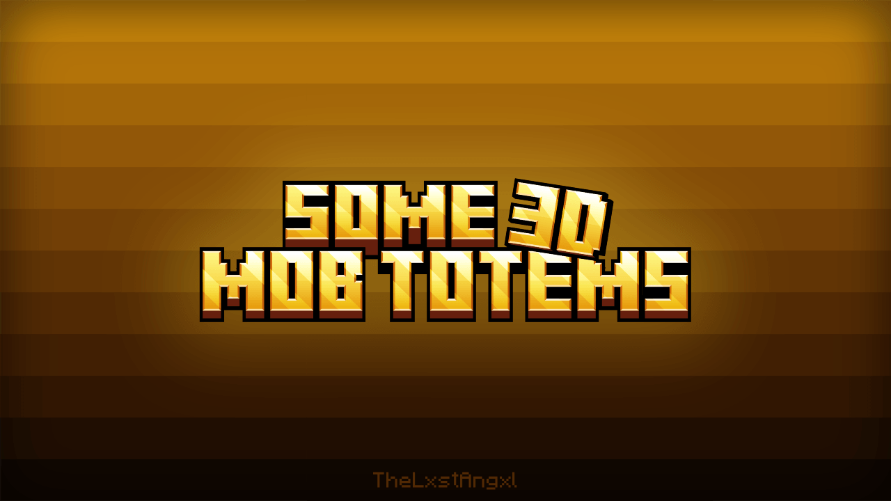 Some 3D Mob Totems para Minecraft PE / Bedrock 1.21