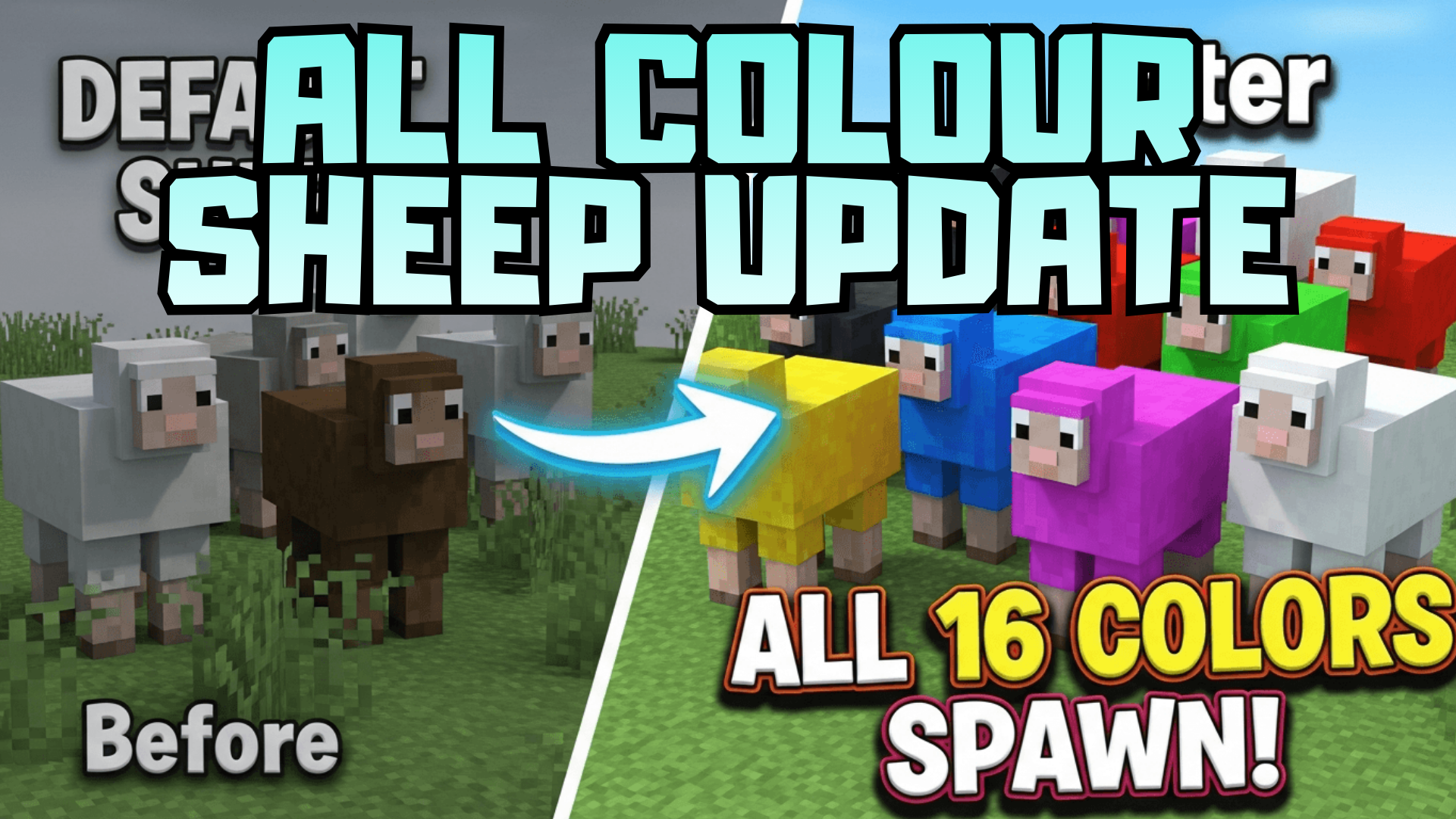All Colour Sheep Update para Minecraft PE / Bedrock 1.21