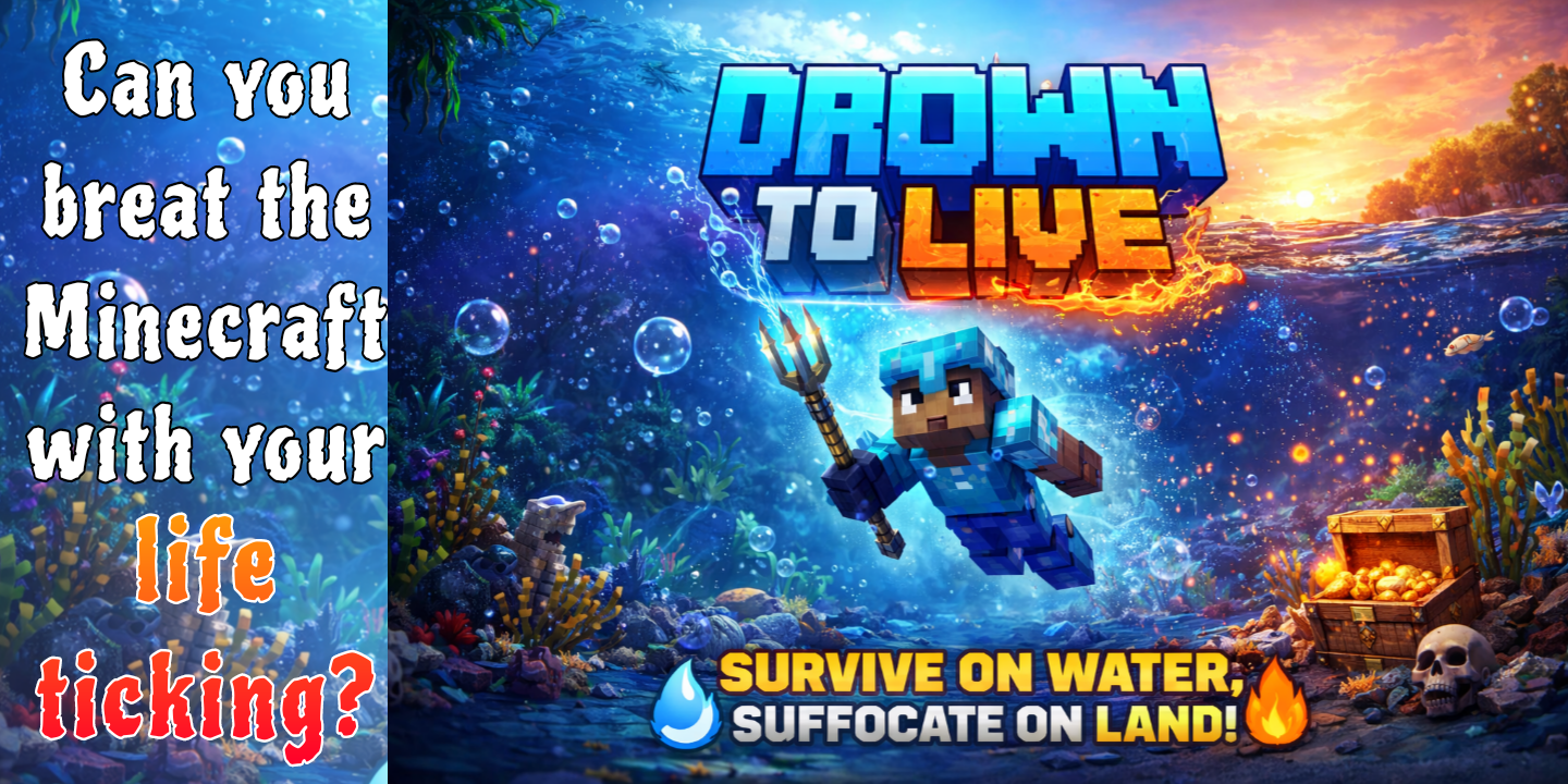 Drown to Live para Minecraft PE / Bedrock 1.21