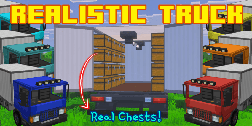 Truck with Functional Storage para Minecraft PE / Bedrock 1.21