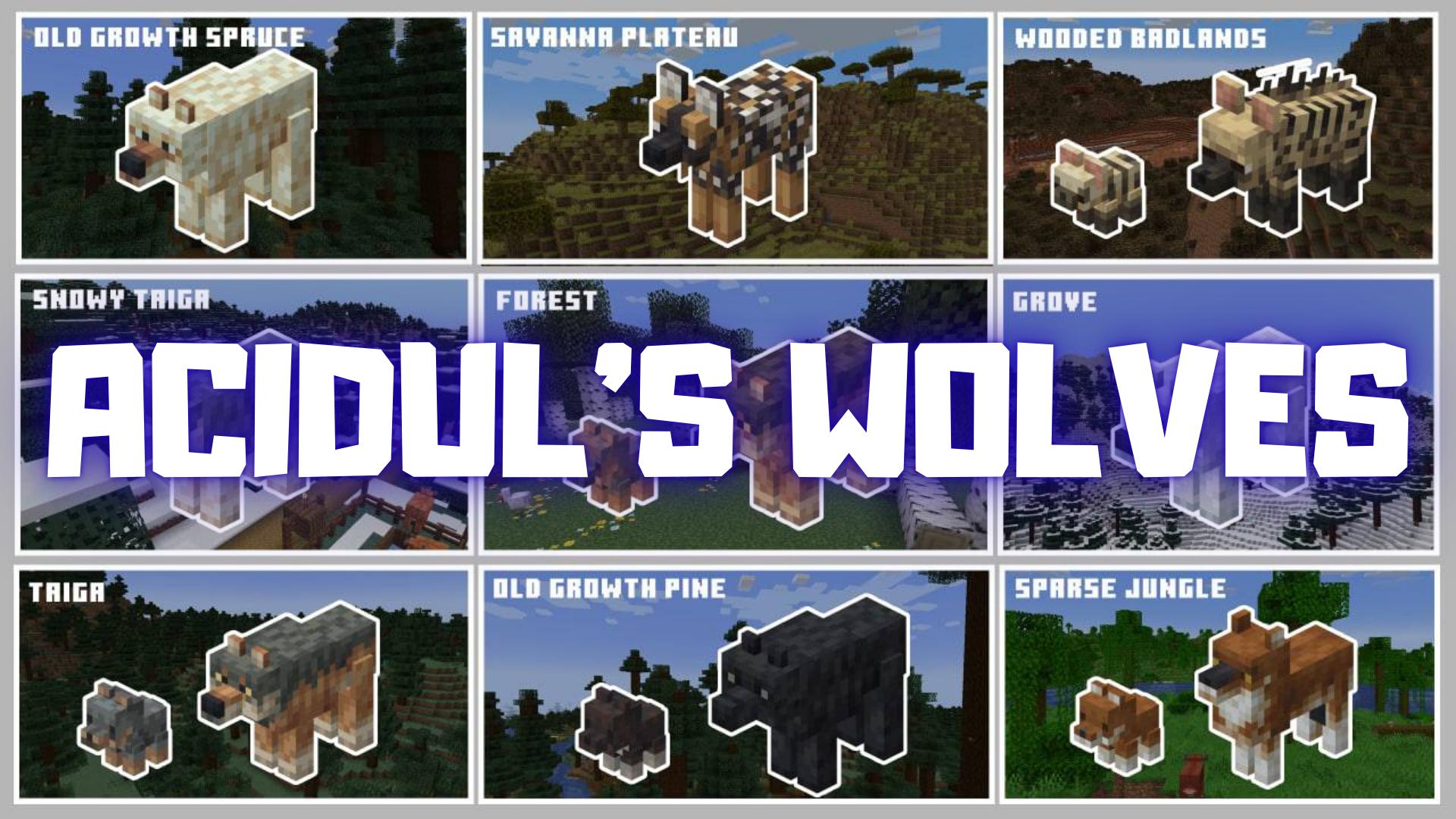 Acidul’s Wolves para Minecraft PE / Bedrock 1.21