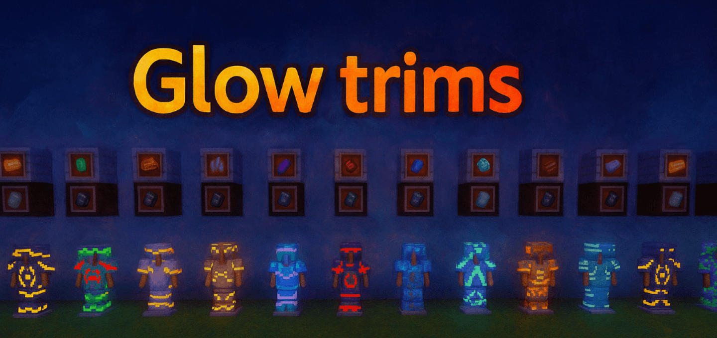 Glow Trims para Minecraft PE / Bedrock 1.21