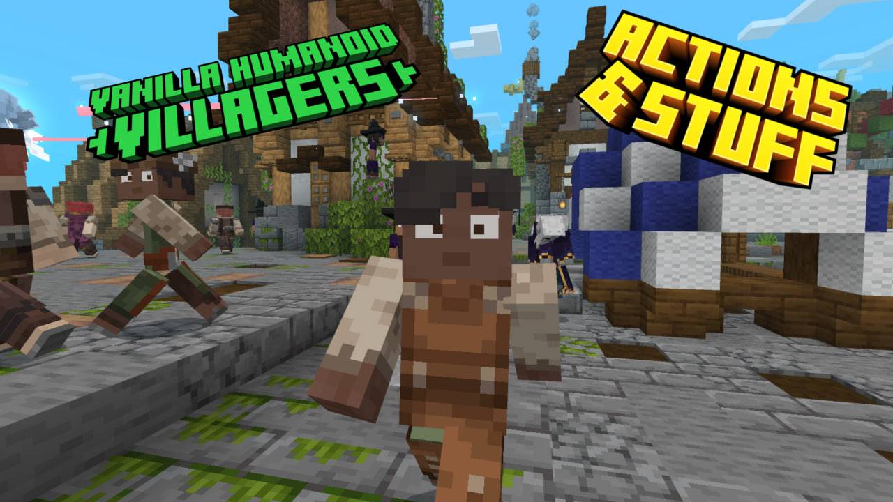 Vanilla Humanoid Villagers para Minecraft PE / Bedrock 1.21