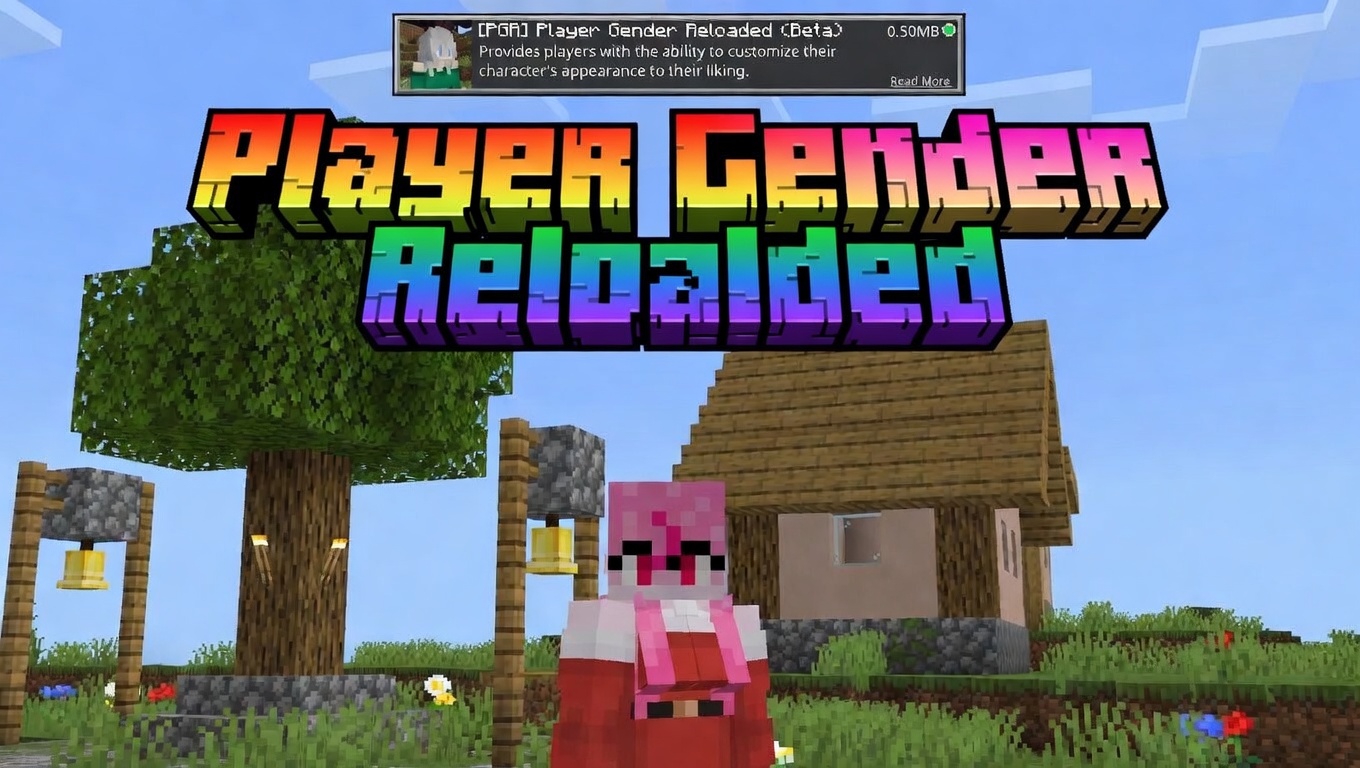 Player Gender Reloaded para Minecraft PE / Bedrock 26.1