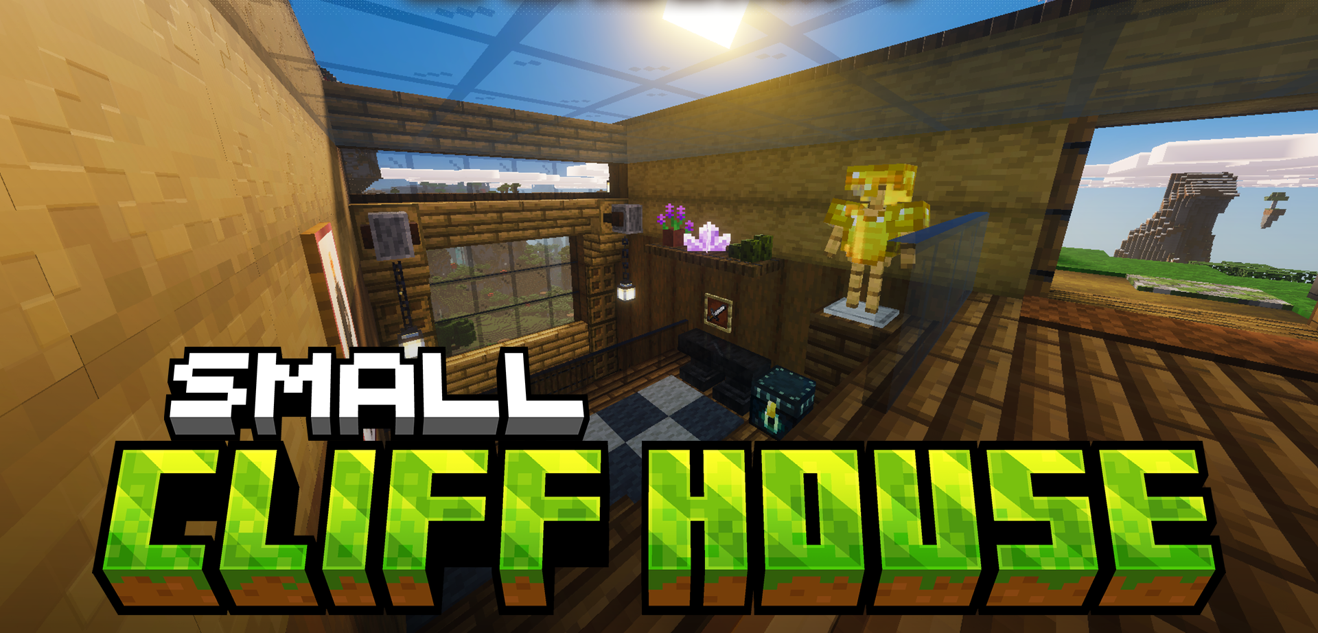 Small Cliff House | Mapas para Minecraft PE / Bedrock 26.x